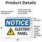 Signmission Electrical Panel Sign With Symbol, 5 in W x Rectangle, Vinyl Decal OS-2PACK-NS-D-35-L-11671 - alternate 6